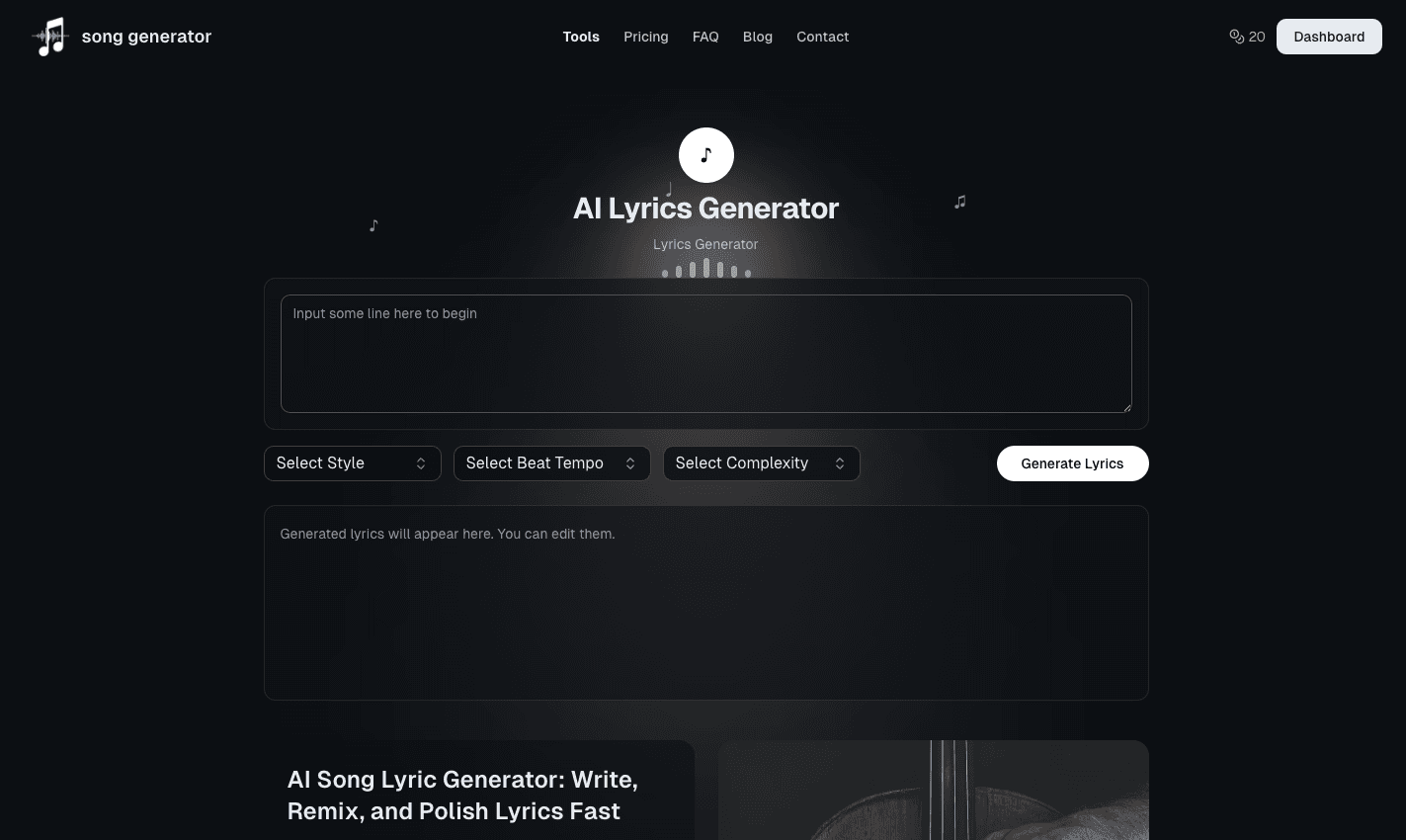 Text to Lyrics